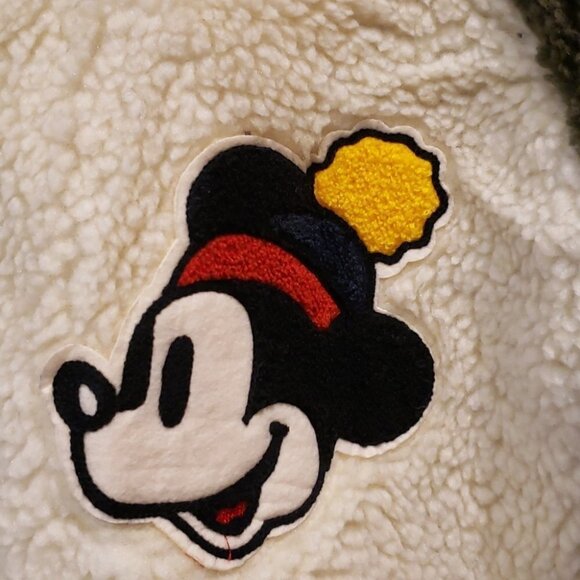 UNBRANDED Mickey Mouse Bomber Jacket Sherpa Ribbed  bottom wrists UNISEX - Picture 4 of 12